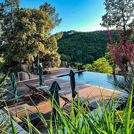 Les Hauts Du Marquet - Meublé De Tourisme 5 Etoiles - De Groupe 15 Personnes En Cévennes - Piscine à Débordement - Balnéo - Sauna - Nature *